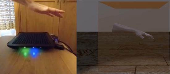 Ultrasound/visual virtual viscosity